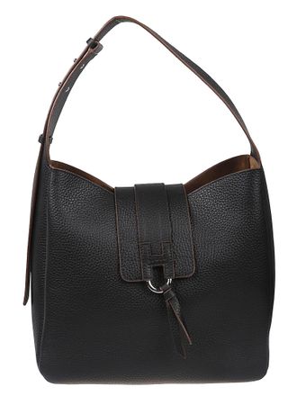 Hogan H01x Pebbled Calf Leather Hobo Bag