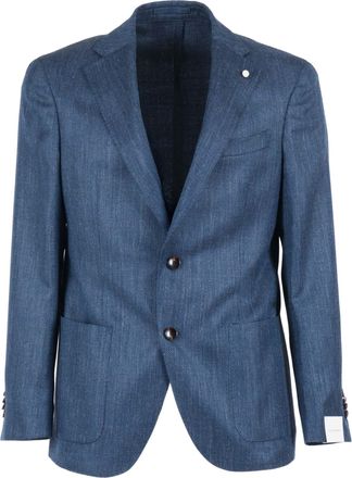 Lubiam Tailored Drop 7 Herringbone Blazer