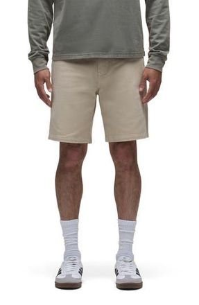 Hudson Venice Flat Front Tan Cotton Twill Chino Shorts in Vintage Khaki at Nordstrom Rack, Size 30
