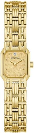 Bulova Quartz Champagne Dial Ladies Watch 97P184