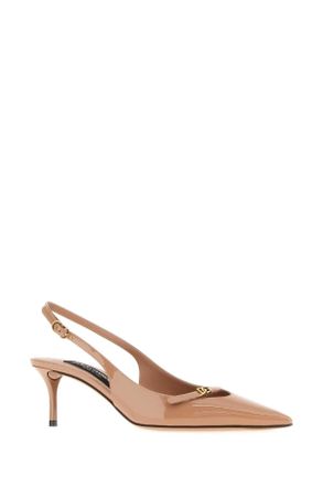 Dolce & Gabbana Patent Leather Slingback Heel - Beige
