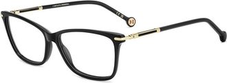 Carolina Herrera Womens 56 mm Black Eyeglasses