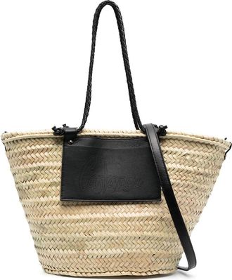 Castaner B. Campania/152 tote bag - women - Calf Leather/Straw - OS - Neutrals