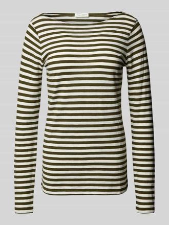 Marc O'Polo Slim Fit Langarmshirt aus reiner Baumwolle in Khaki, Größe XXL