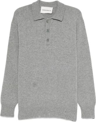 Amaranto Polo con bottoni - Grigio