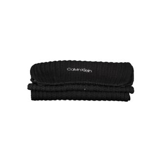 Calvin Klein Cotton-Blend Knit Scarf - Black