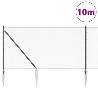 Berkfield Home Hexagon Fence Grey 1x10 m Steel