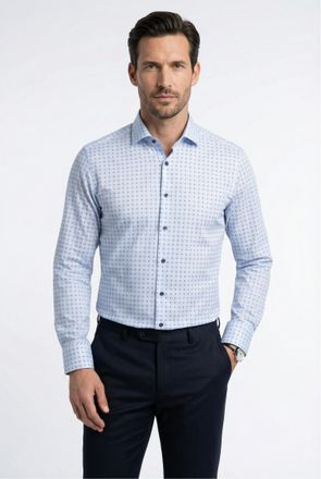 Olymp Businesshemd OLYMP Level Five- Climate Control, Herren, Gr. 38, N-Gr, blau (bleu), Web, Obermaterial: 64% Baumwolle, 27% Polyester, 9% Elasthan, k&ouml;rpe