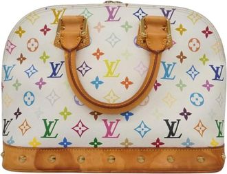 Louis Vuitton Pre-owned Handbags, female, White, Size: ONE SIZE Pre-owned Leather Dome Satchel