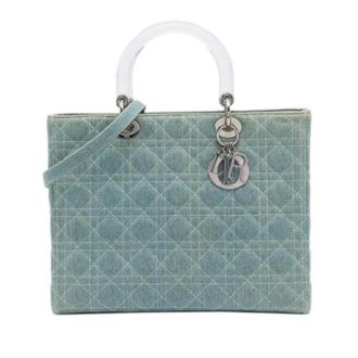 Dior Pre-owned Lady Satchel - Dames - Pre-owned - Blauw - Maat: ONE Size Denim