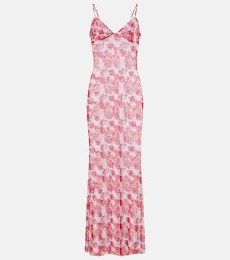 Bananhot Solay floral lace-trimmed maxi dress