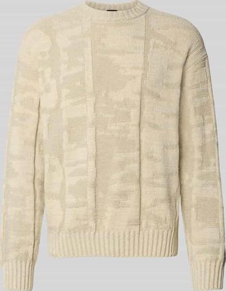 Boss Orange by Hugo Boss BOSS Orange Regular Fit Strickpullover aus Baumwoll-Mix Modell KIRESO in Beige, Größe XL