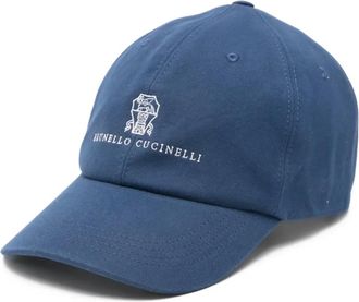 Brunello Cucinelli Cappello da baseball con logo - Blu