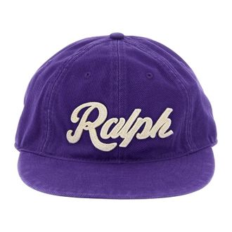 Polo Ralph Lauren De Ralph Logo Twill Ball Cap - Heren - Accessoires - Paars - Maat: ONE Size Katoen