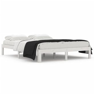 Berkfield Home Bed Frame White Solid Wood 150x200 cm King Size