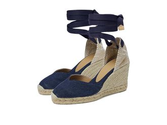 Castaner Chiara 80 mm Wedge Espadrille Womens Shoes Dark Blue : EU 39 (US Womens 9) M, Textile