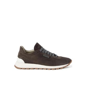 Brunello Cucinelli Brunello Cucinelli, Sneakers, female, Brown, Size: 10 US Suede Runners