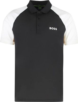 HUGO BOSS Technische Stof Polo Shirt - Heren - Polos - Zwart - S - Polyester - Tops