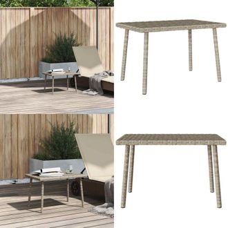 vidaXL Tavolino da Giardino Rettangolare Grigio Chiaro 60x40x37 cm - Tavolo da giardino - Tavolino esterno