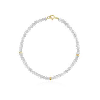 The Lovery White Topaz Bead Bracelet