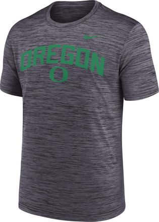 Nike Oregon Primetime Arch Logo Velocity Nike Mens Dri-FIT College T-Shirt in Black | NKPQ00AUON-DNF