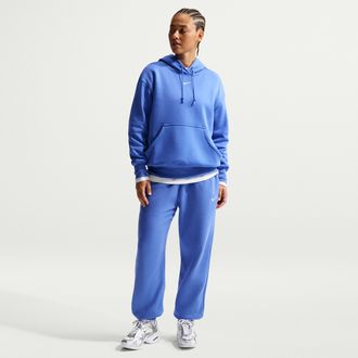 Nike Womens Nike Sportswear Phoenix Fleece High-Waisted Oversized Sweatpants in Blue | FZ5996-460