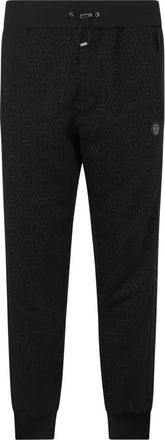 Philipp Plein Broeken, Heren, Zwart, XL, Katoen, Composed Jogger Pants Monogram