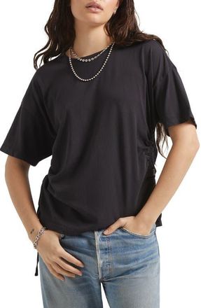 Brixton Carefree Organic Cotton Ruched T-Shirt in Black at Nordstrom, Size X-Small