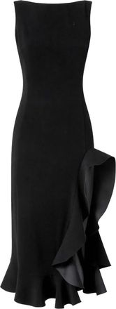 Pinko off-shoulder midi dress - Black