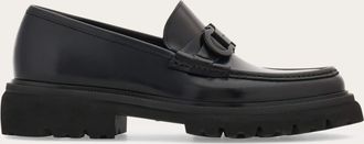 Ferragamo Men Gancini ornament moccasin Black Size 10.5