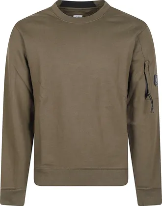 C.P. Company Brown Lens Zippered Pocket Cotton Sweatshirt