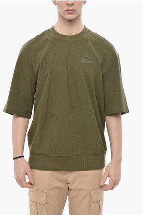 Diesel Cotton Crewneck T-Shirt S-COOLING-WAF-OUT With Embossed Logo size 3xl