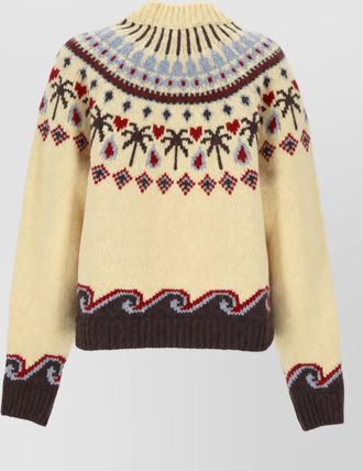 Alanui wool crewneck knitted top