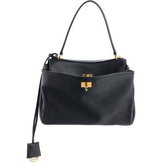 Balenciaga Mini Rodeo Leather Top Handle Bag in 1000 Black at Nordstrom
