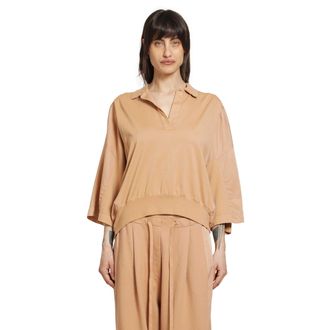 Andrea Ya'aqov Cotton Jersey and Satin Polo Shirt