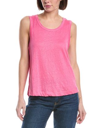 Majestic Filatures Stretch Linen-Blend Tank Top
