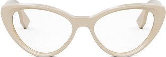 Fendi FE50075I057 Cat-Eye Acetate Eyeglasses - Beige