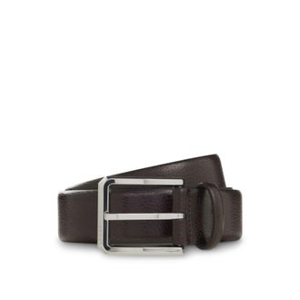 BOSS Grained leather belt with bomb&eacute; construction