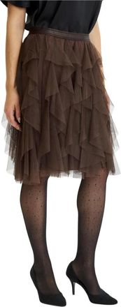 In Front Gonna midi - - Skirts - Donna - Marrone - S