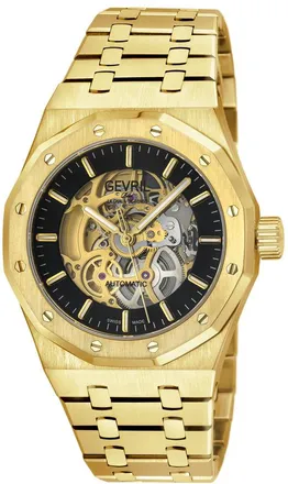 Gevril Group Gotham Automatic Black Dial Mens Watch 49420B