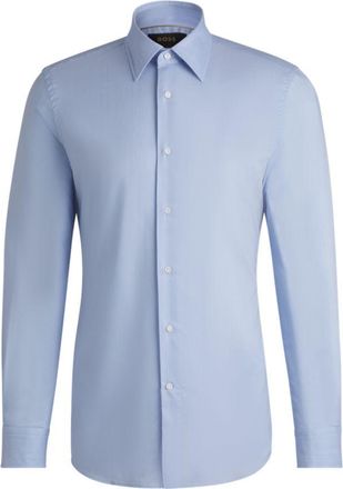 BOSS Slim-fit shirt in performance-stretch fabric