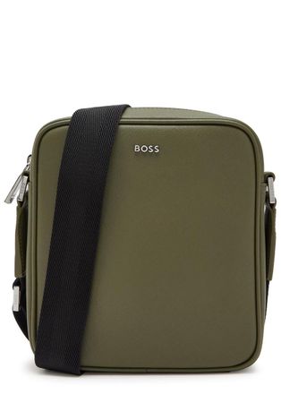 BOSS Boss Northon Logo Saffiano Leather Cross-body bag - Green - One Size