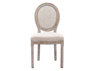 VENTE-UNIQUE.COM Set de 2 sillas madera maciza beige