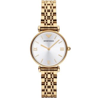 Emporio Armani Womens AR1877 Gianni T-Bar 32mm Gold-Tone Ladies Watch Stainless Steel - One Size