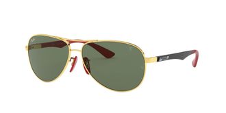 Ray-Ban Mens 0RB8313M F00871 61 Sunglasses, Gold/Green