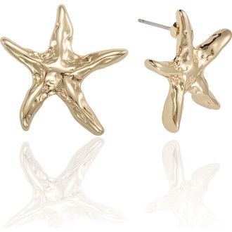 Ettika Starfish Stud Earrings in Gold at Nordstrom Rack