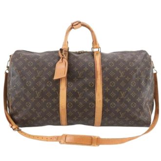 Louis Vuitton Pre-owned Weekend Bags, male, Brown, Size: ONE SIZE Pre-owned Keepall Bandouli&egrave;re 55