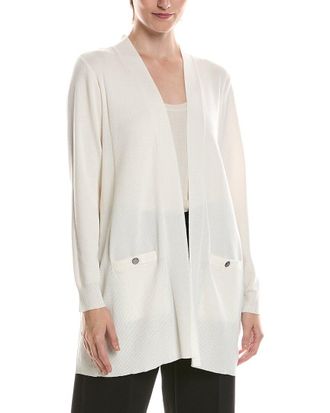 Anne Klein Rib Pocket Cardigan