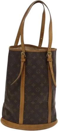 Louis Vuitton Tweedehands Canvas Louis Vuitton tassen - Dames - Vintage Schoudertas - Bruin - ONE Size - Leer - Vintage