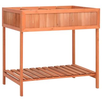 vidaXL Vidaxl - Jardinera Huerto Madera Maciza De Abeto 80x60x80 Cm